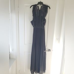 Long black cut out dress